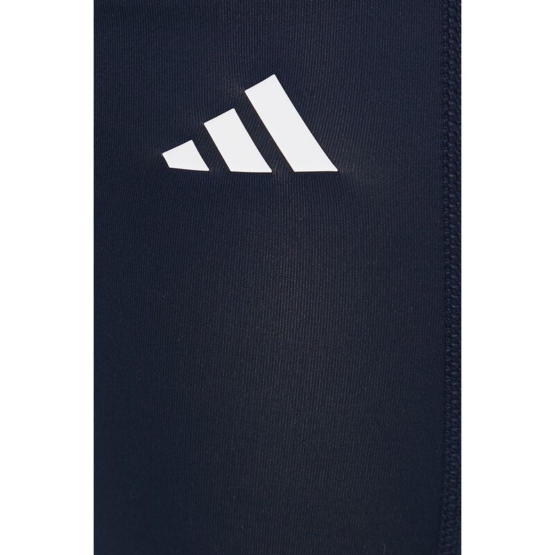 Tréninkové legíny adidas Performance 3-stripes pánské, tmavomodrá barva, s potiskem