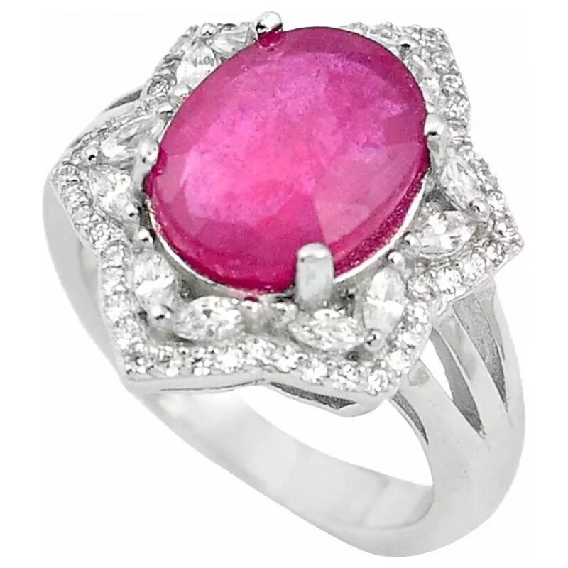 AutorskeSperky.com - Stříbrný prsten s rubínem - S2182