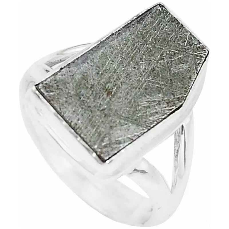 AutorskeSperky.com - Stříbrný prsten s meteoritem Gibeonem - S3126