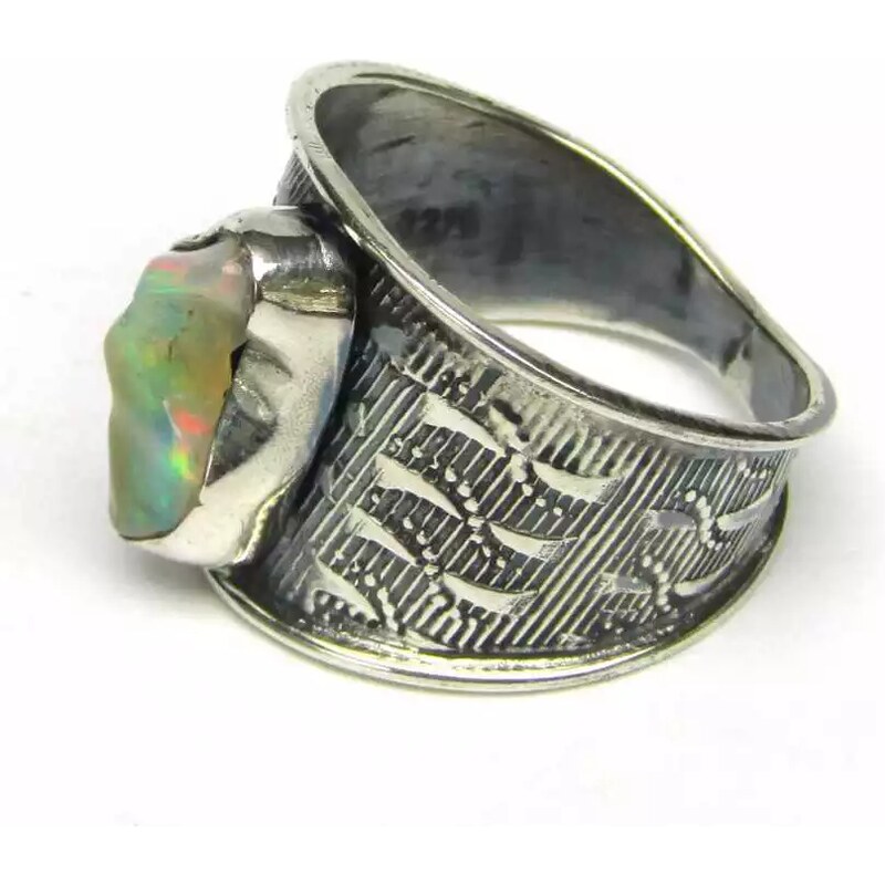 AutorskeSperky.com - Stříbrný prsten s opálem - S6547