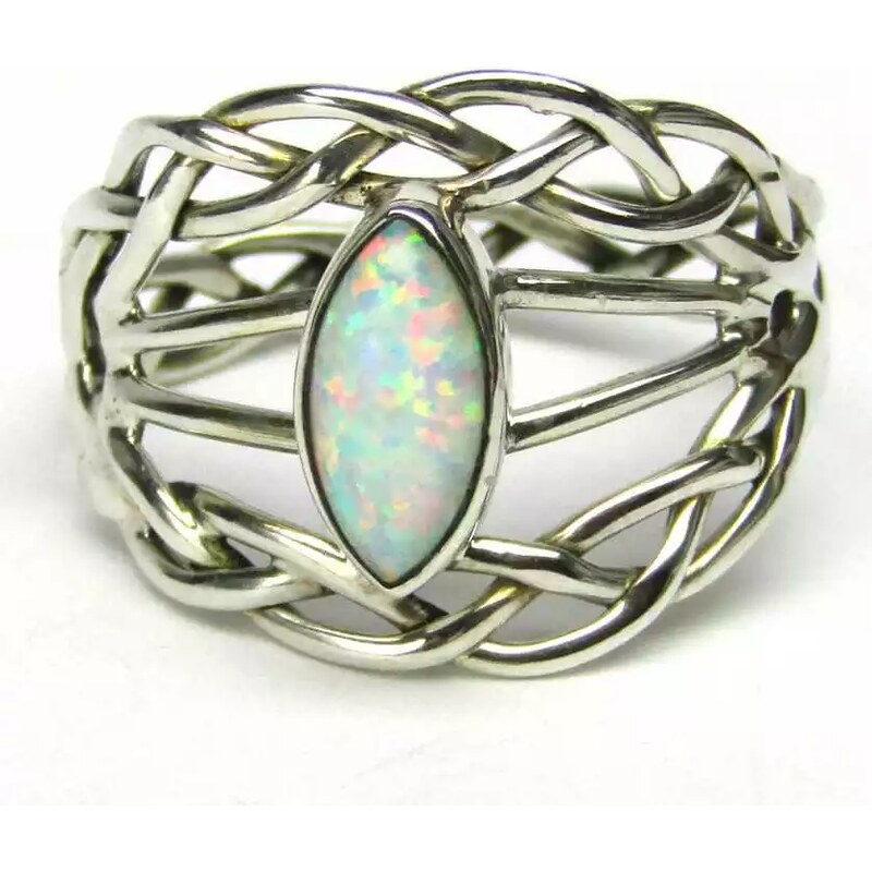 AutorskeSperky.com - Stříbrný prsten s opálem - S6564
