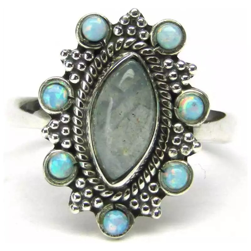 AutorskeSperky.com - Stříbrný prsten s opálem - S6574