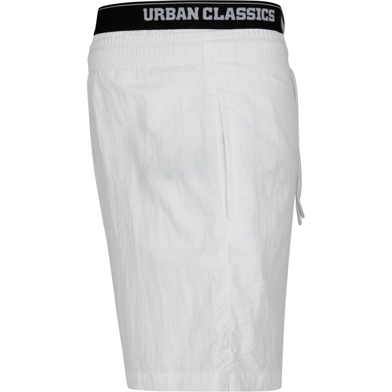 Pánské koupací kraťasy Urban Classics Two in One Swim Shorts - wht/blk/wht