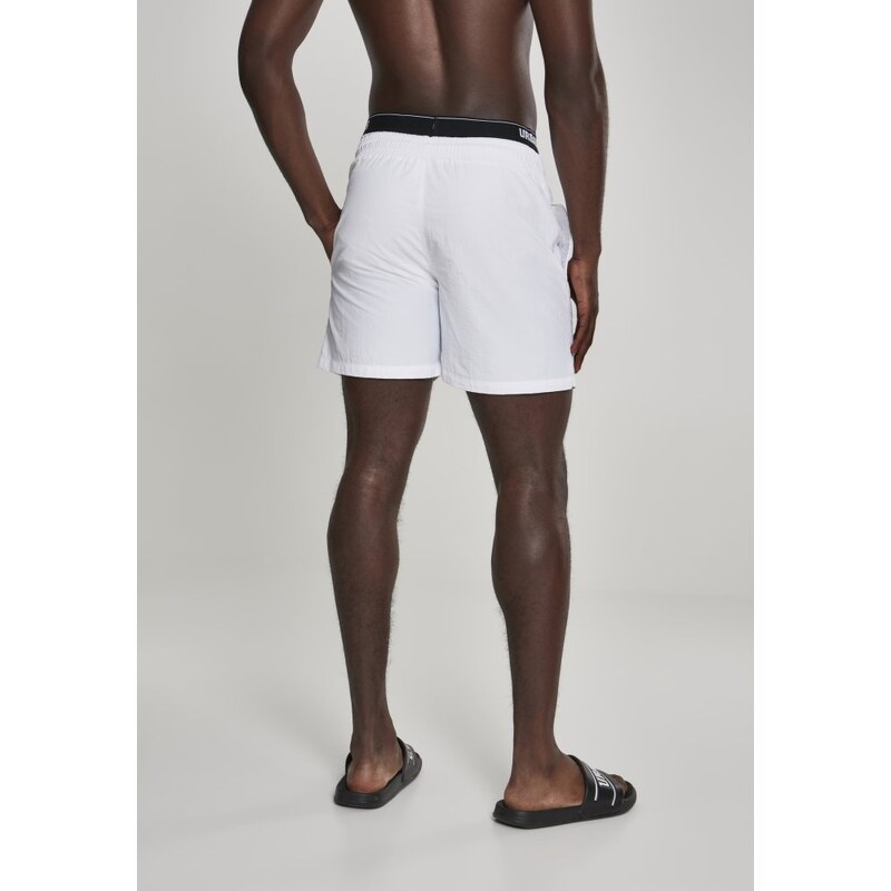 Pánské koupací kraťasy Urban Classics Two in One Swim Shorts - wht/blk/wht