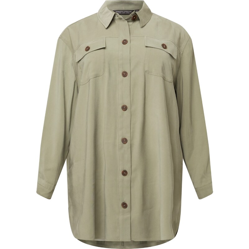 Dorothy Perkins Curve Košilové šaty khaki