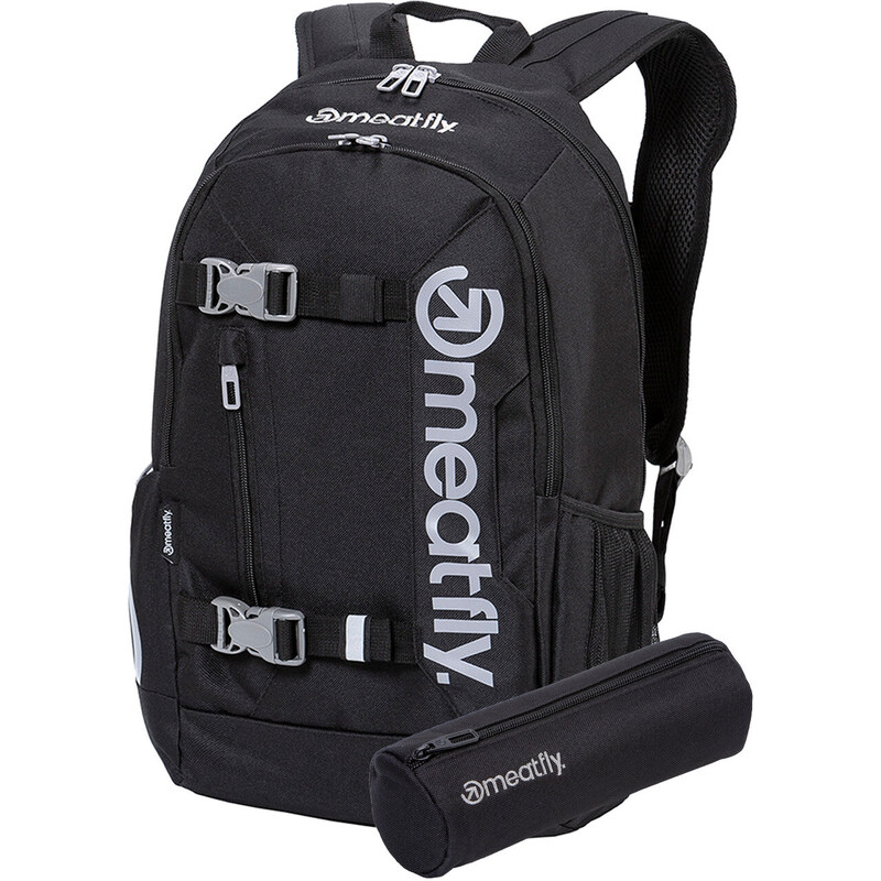 Meatfly Batoh Basejumper - Black - 22 L + PENÁL ZDARMA