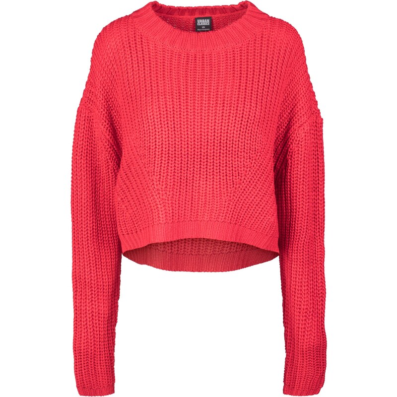 Urban Classics Dámský široký oversize svetr ohnivě červené barvy