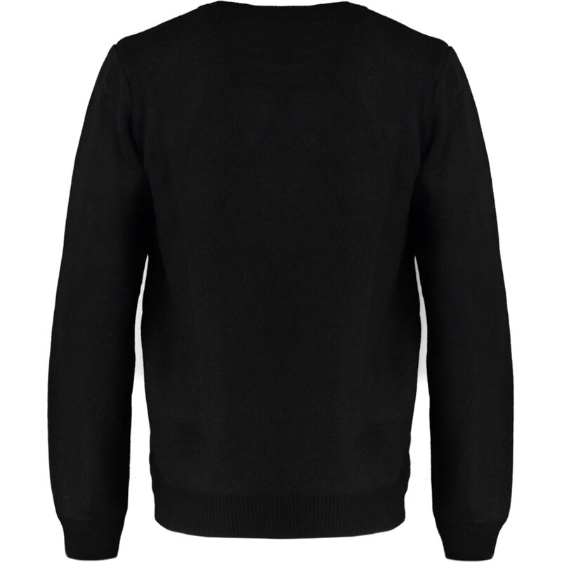 Trendyol Black Men's Slim Fit Crew Neck Face Figure Detail Knitwear Sweater