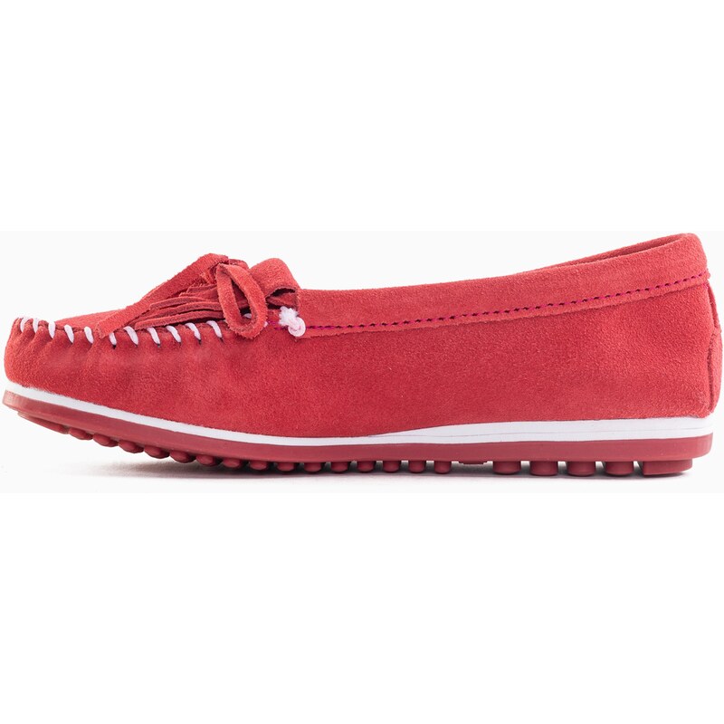 Minnetonka Mokasíny Kilty plus světle červená