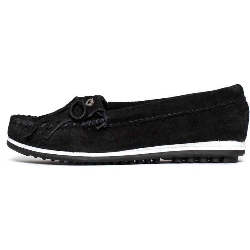 Minnetonka Mokasíny Kilty plus černá / bílá