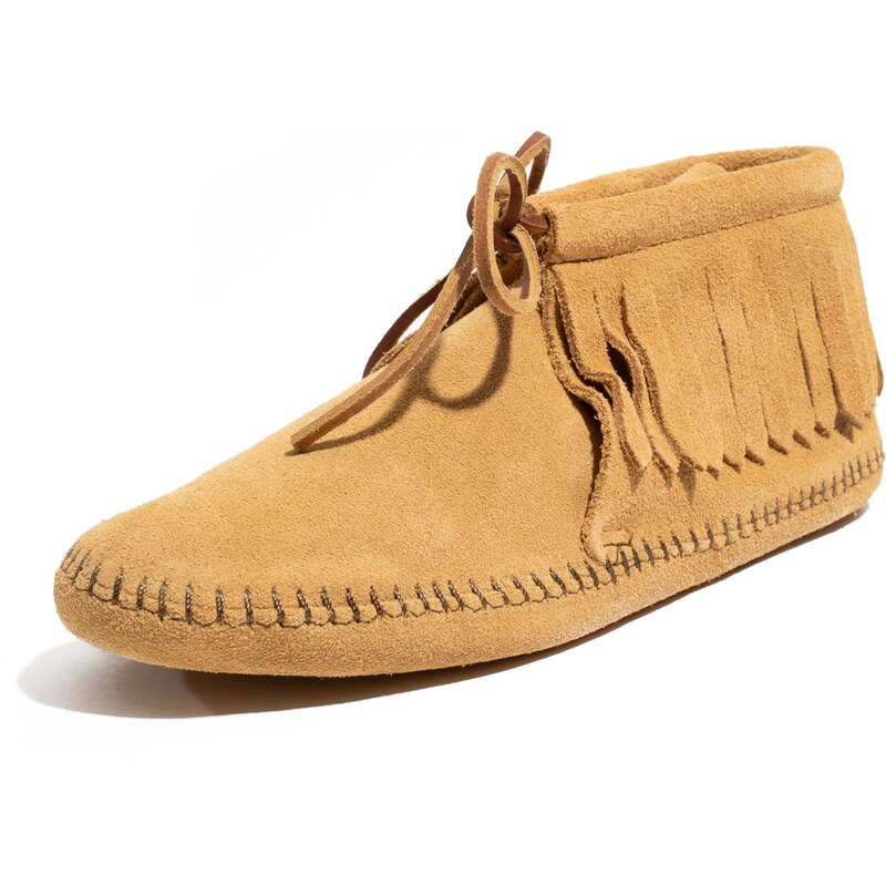 Minnetonka Šněrovací boty světle hnědá