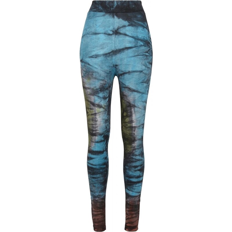 URBAN CLASSICS Ladies Cotton Tie Dye High Waist Leggings - black 71843107
