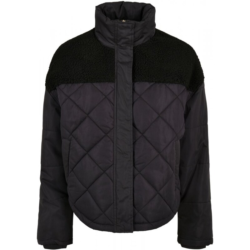 URBAN CLASSICS Ladies Oversized Diamond Quilt Puffer Jacket - black