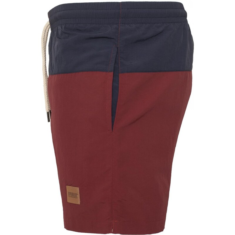 Pánské koupací kraťasy Urban Classics Block Swim Shorts - nvy/burgundy