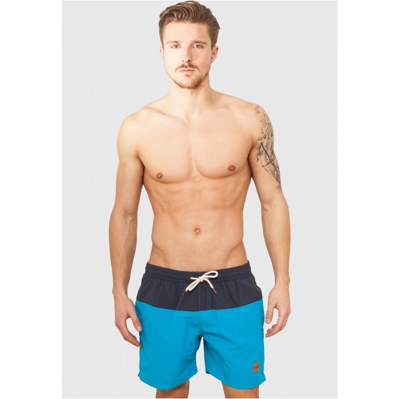 Pánské koupací kraťasy Urban Classics Block Swim Shorts - nvy/tur