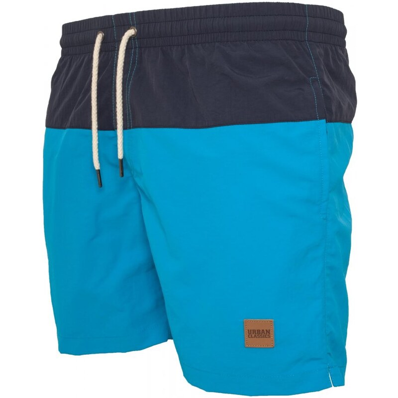 Pánské koupací kraťasy Urban Classics Block Swim Shorts - nvy/tur