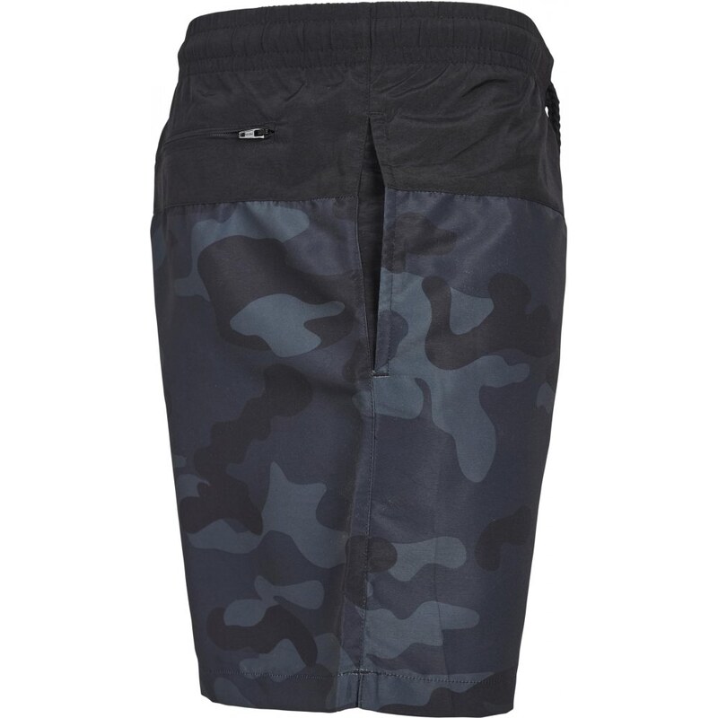 Pánské koupací kraťasy Urban Classics Block Swim Shorts - blk/darkcamo