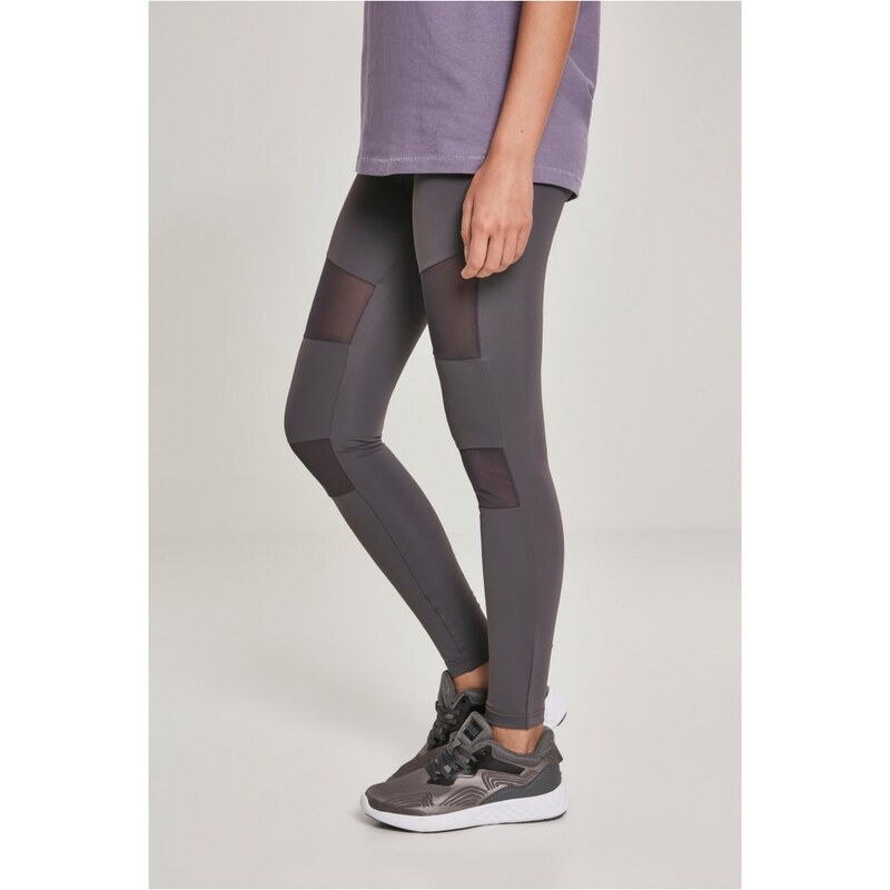 URBAN CLASSICS Ladies Tech Mesh Leggings - dark grey