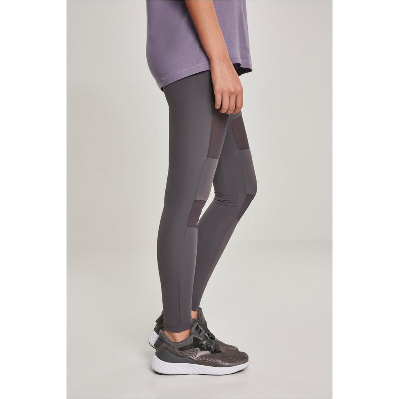 URBAN CLASSICS Ladies Tech Mesh Leggings - dark grey