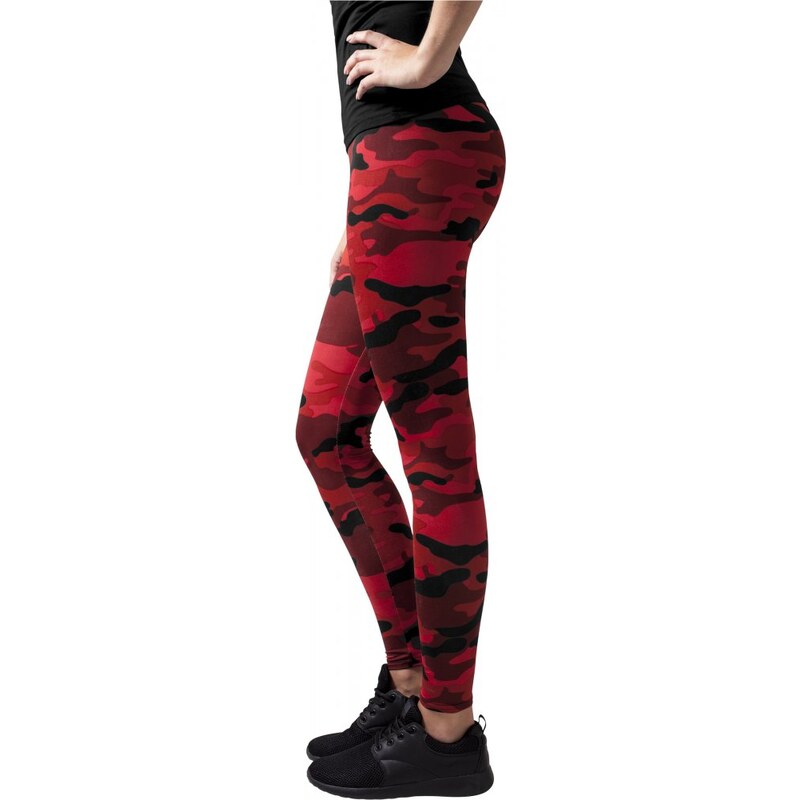 URBAN CLASSICS Ladies Camo Leggings - red camo