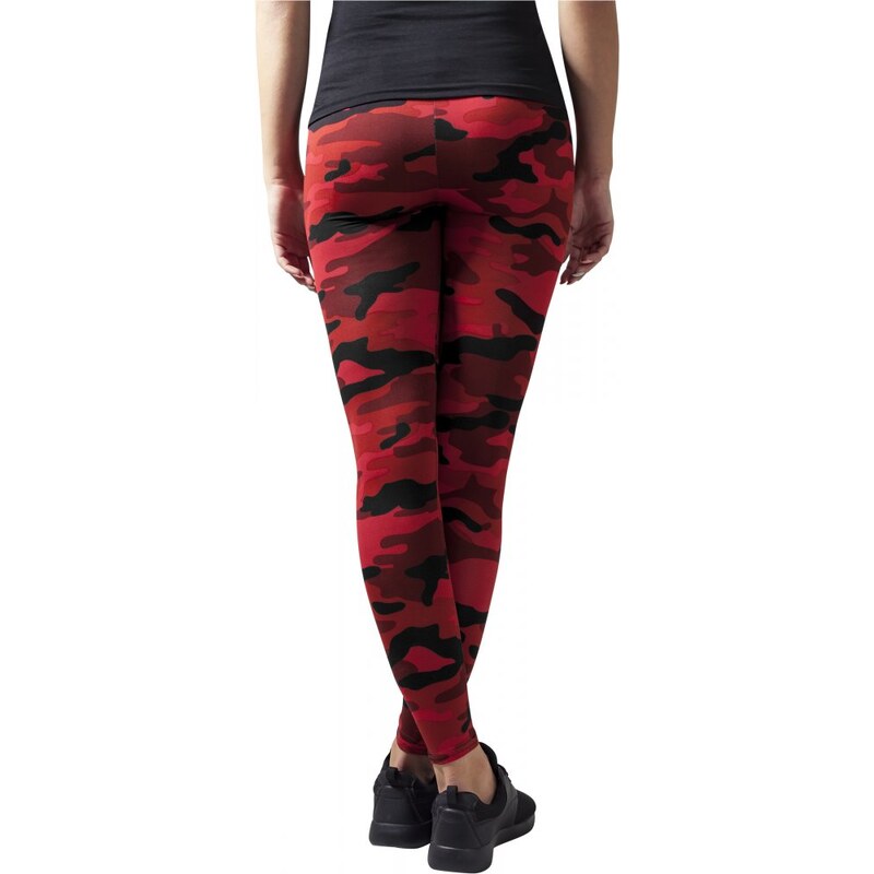 URBAN CLASSICS Ladies Camo Leggings - red camo