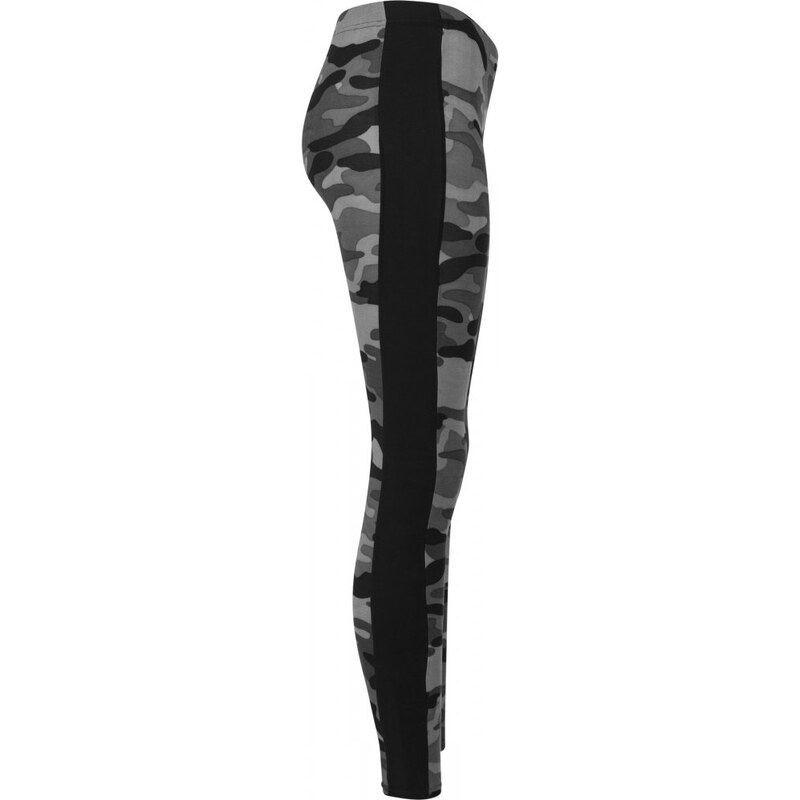URBAN CLASSICS Ladies Camo Stripe Leggings - darkcamo/blk