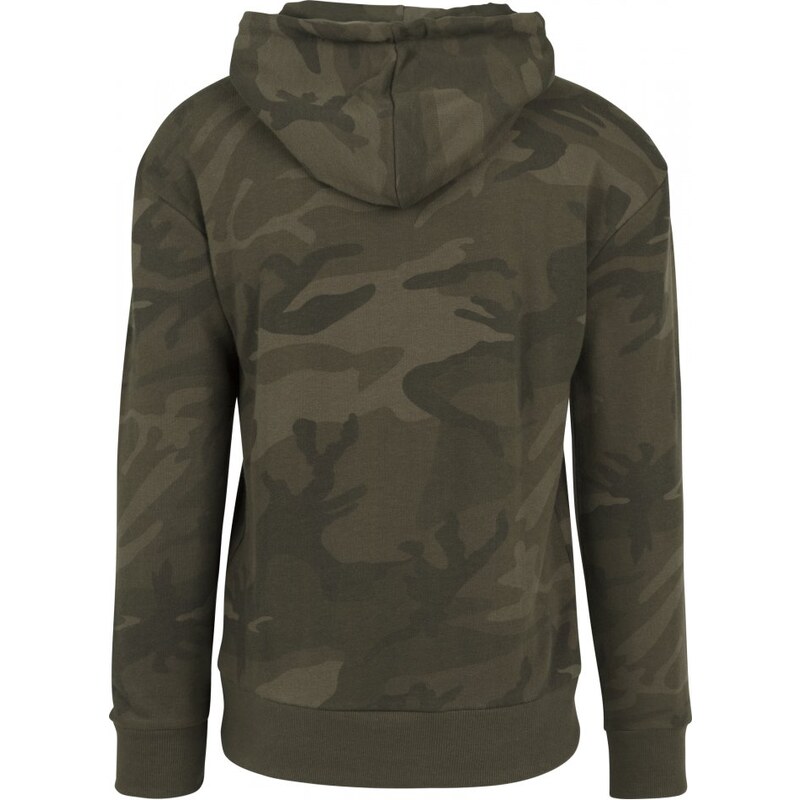 URBAN CLASSICS High Neck Camo Hoody - olive camo