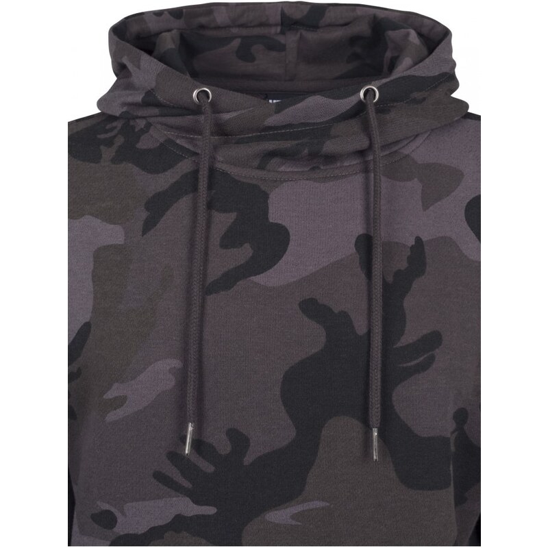 URBAN CLASSICS High Neck Camo Hoody - dark camo