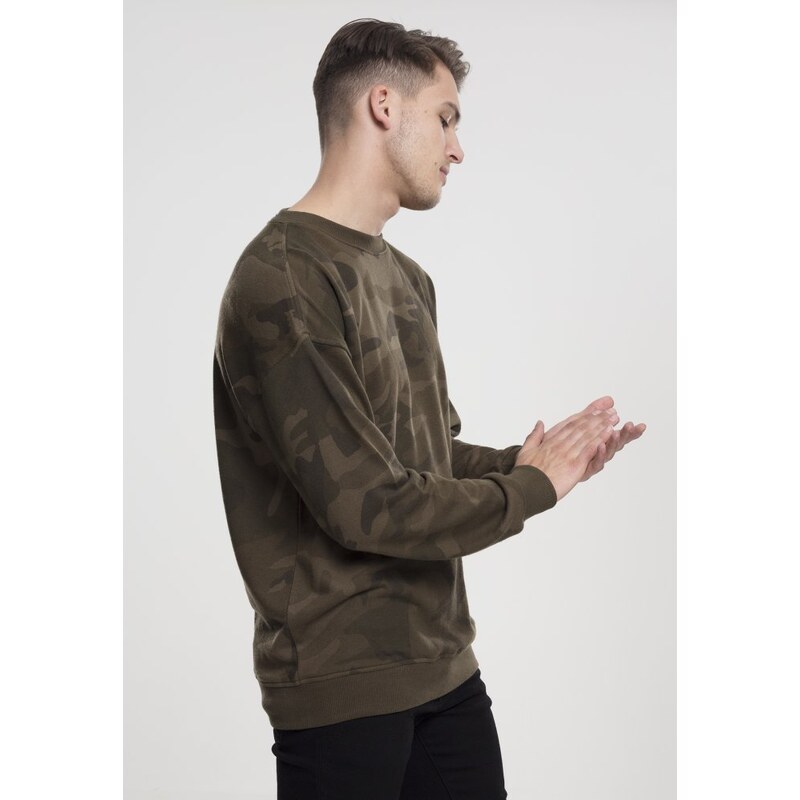 URBAN CLASSICS Camo Crewneck - olive camo