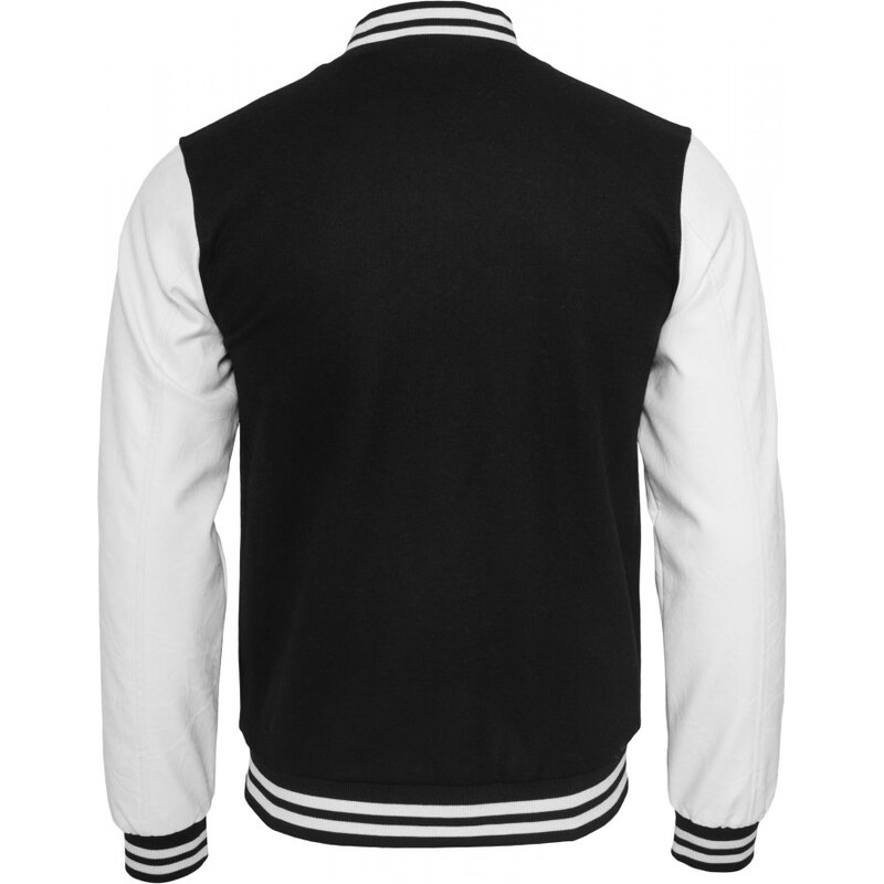 Pánská bunda Urban Classics Oldschool College Jacket - černá, bílá