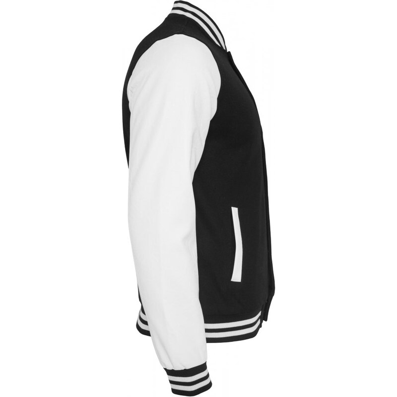 Pánská bunda Urban Classics Oldschool College Jacket - černá, bílá