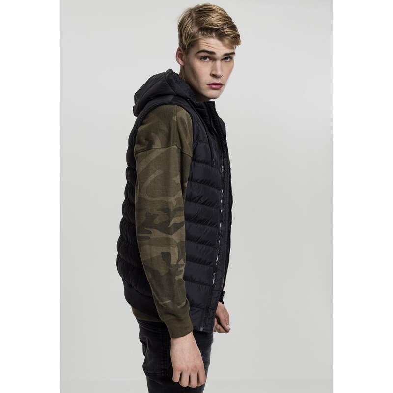 URBAN CLASSICS Small Bubble Hooded Vest - blk/blk