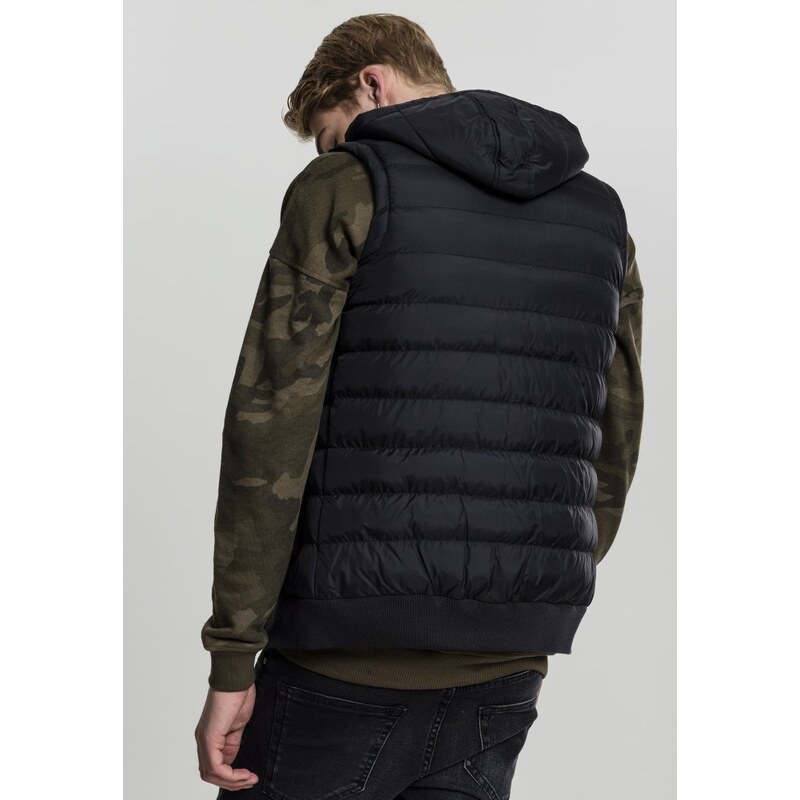 URBAN CLASSICS Small Bubble Hooded Vest - blk/blk