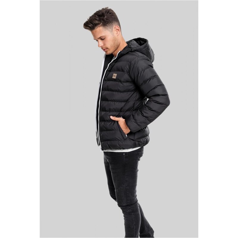 URBAN CLASSICS Pánská prošívaná bunda Basic Bubble - černá