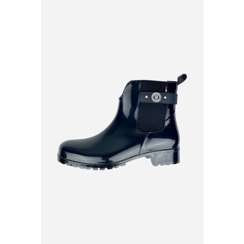 Tommy Hilfiger MONOGRAM ANKLE RAINBOOTS dámské temně modré holínky