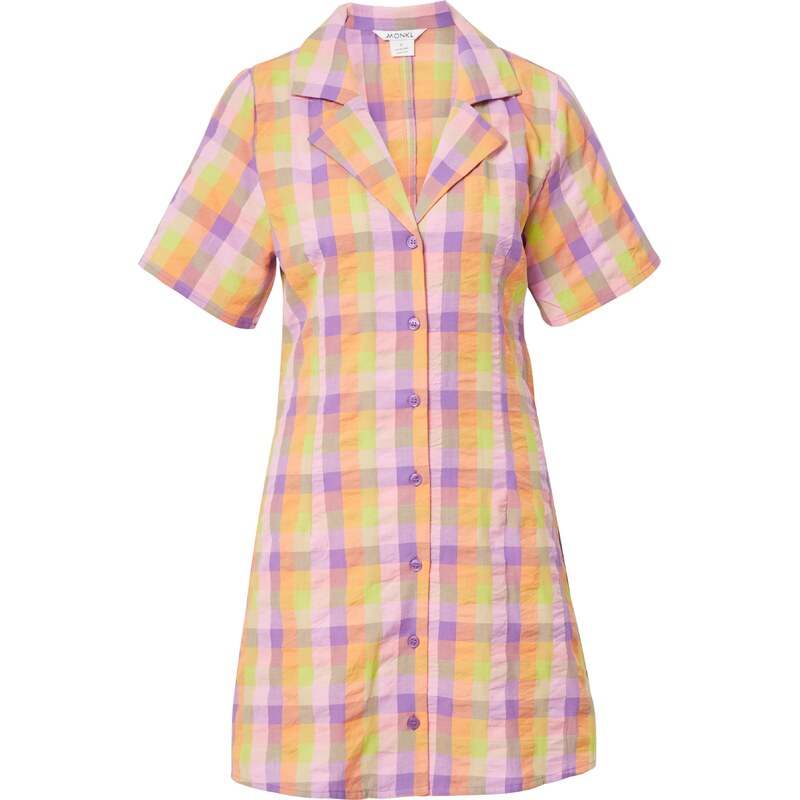 Monki Košilové šaty rákos / fialová / oranžová / pink