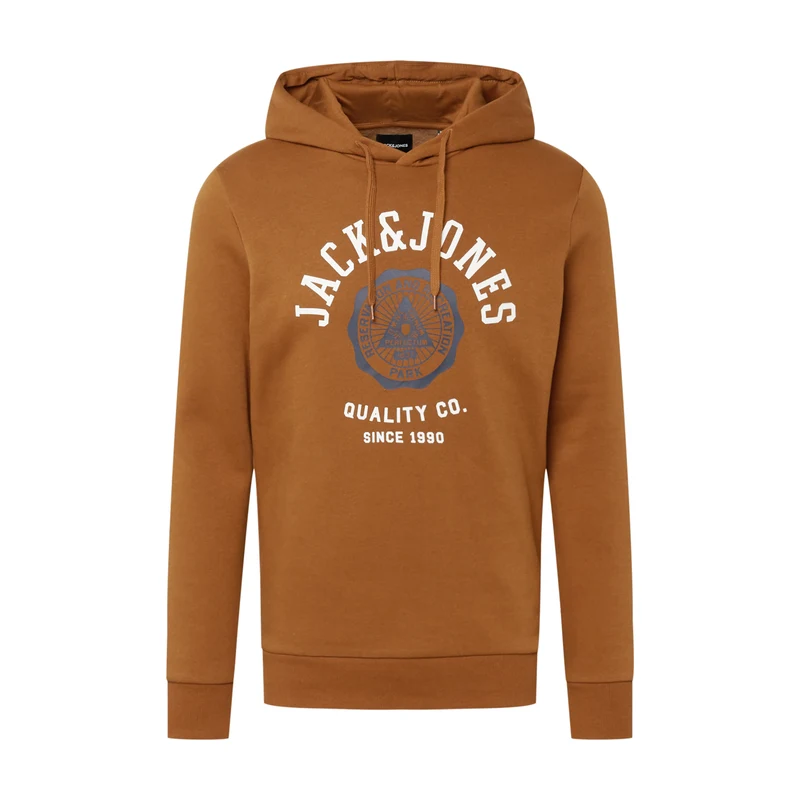 JACK & JONES Mikina chladná modrá / umbra / bílá