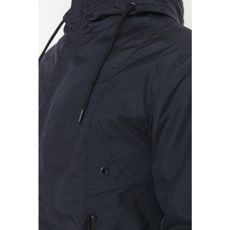 Trendyol Navy Blue Pánský tenký sezónní bundový kabát regular fit