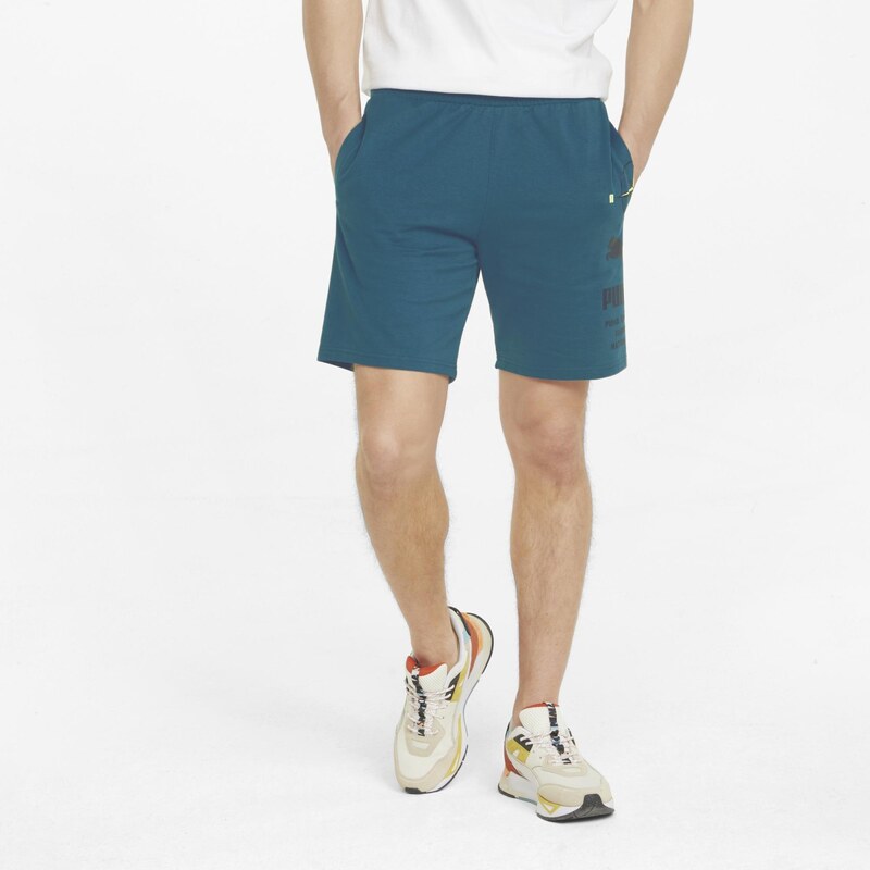 Puma Nature Camp Graphic Shorts Blue Coral Blue Coral