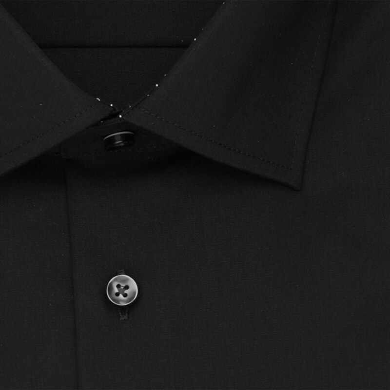 Pánská černá non iron košile s kontrastem Regular fit Seidensticker