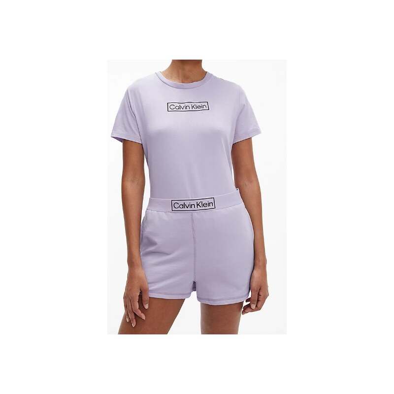 Dámský kraťasový set - QS6804E 10B- fialová - Calvin Klein 71918143