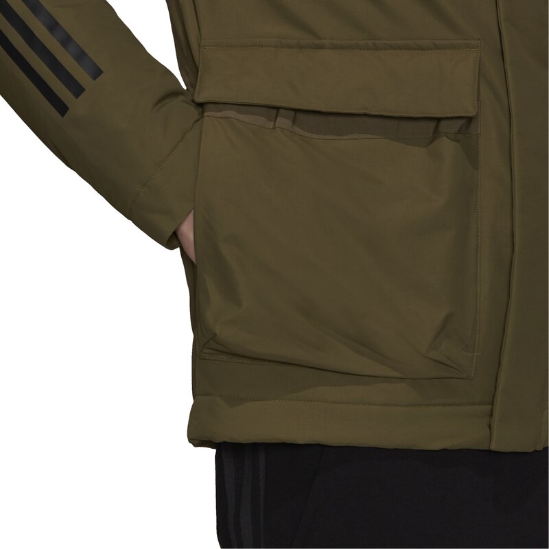 Bunda s kapucí adidas Sportswear UTILITAS HO JACKET gt1691