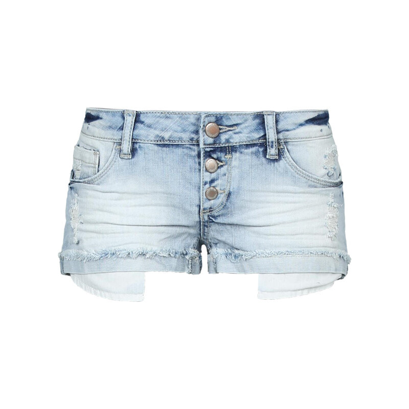 Tally Weijl Blue Ripped Denim Shorts with Long Pockets