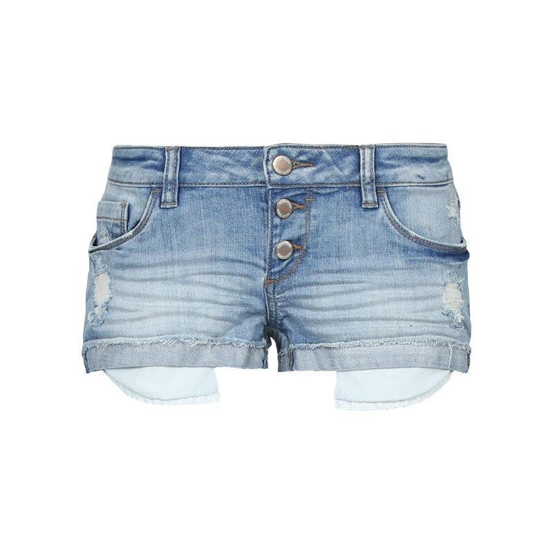 Tally Weijl Blue Ripped Denim Shorts with Long Pockets