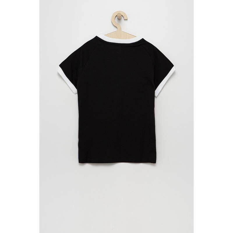 Dětské bavlněné tričko adidas Originals černá barva, s aplikací