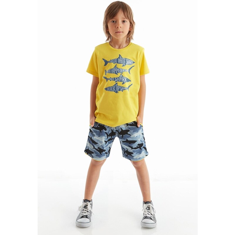 mshb&g Sharks Boy's T-shirt Shorts Set