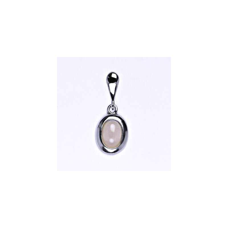 Čištín s.r.o. Zlatý přívěsek, přírodní Růženín 7x5 mm , bílé i