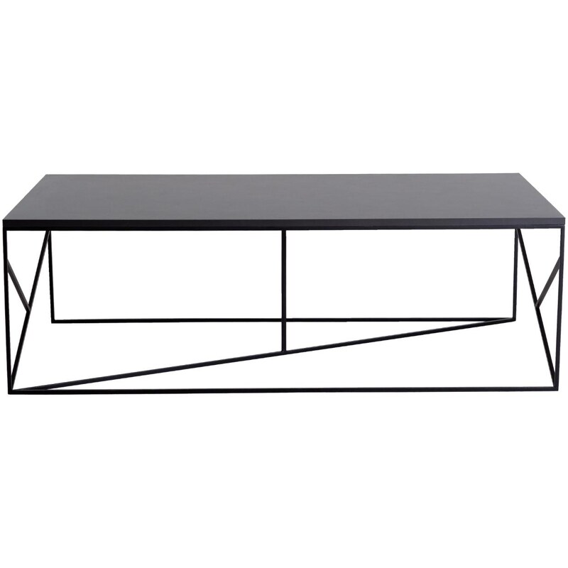 Nordic Design Černý lakovaný konferenční stolek Fanny 140 x 80 cm
