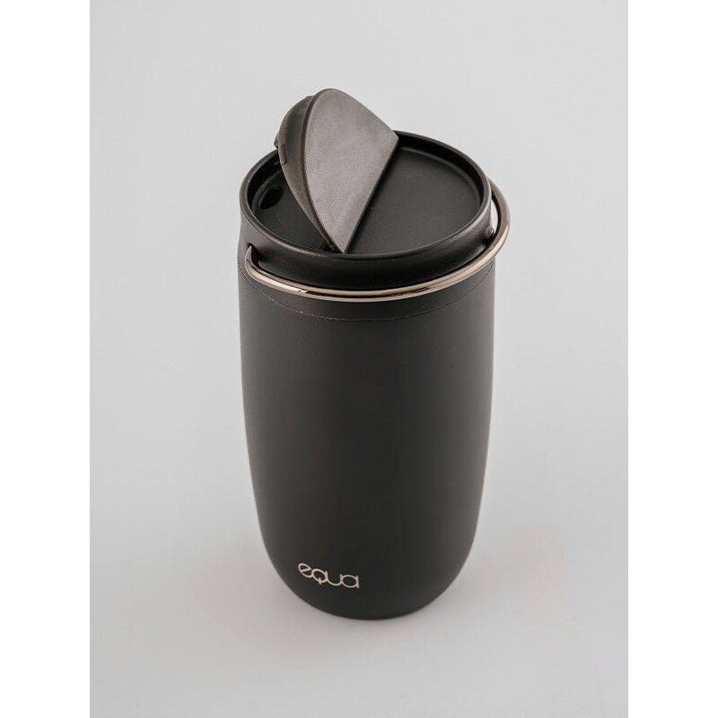 EQUA DUO Sada 2 EQUA produktů Cup Grey 300 ml termohrnek z nerezové oceli + Mint Blossom 600 ml ekologická plastová lahev na pití bez BPA