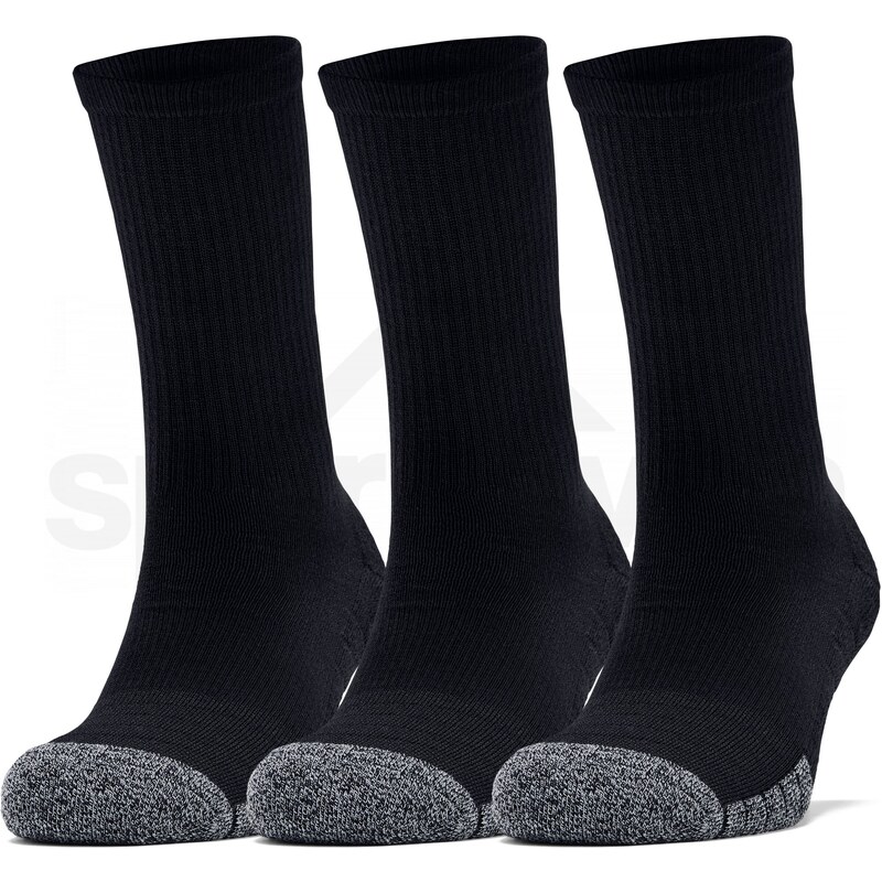 Under Armour ponožky Heatgear Crew 001BlackBlackSteel 3 pack -47